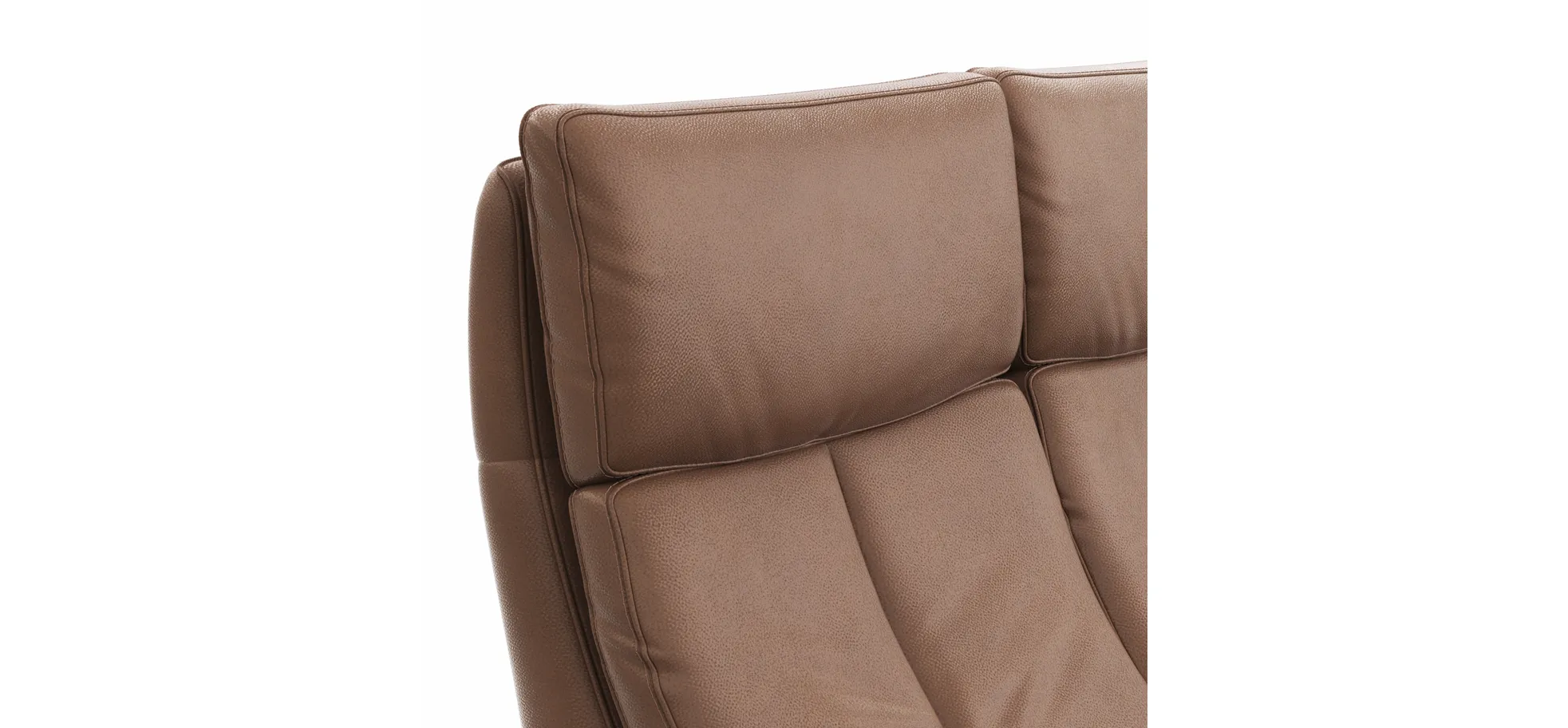 Sofa Sitz.Konzept Sofa - 2,5-Sitzer inkl. Kopfteilverstellung, Leder, Cognac