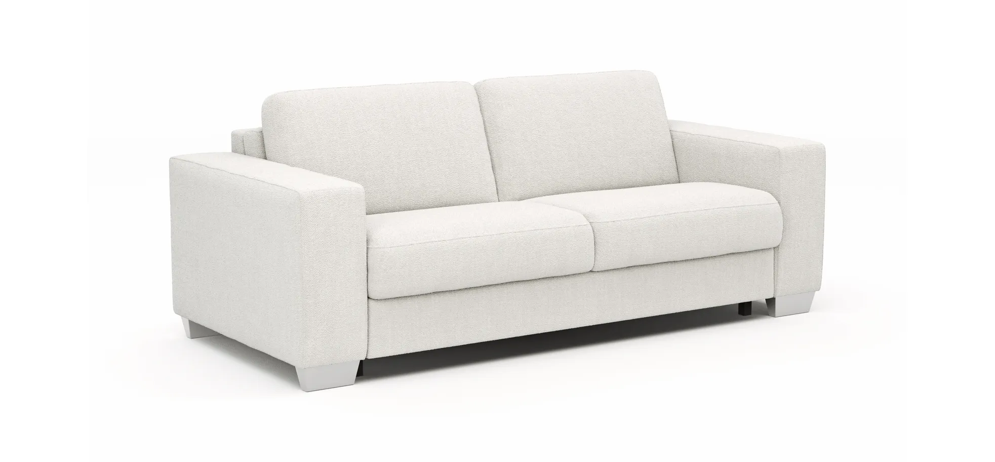 Sofa Nuoro - 2,5-Sitzer inkl. Schlaffunktion, Armlehne breit, Stoff, Natur