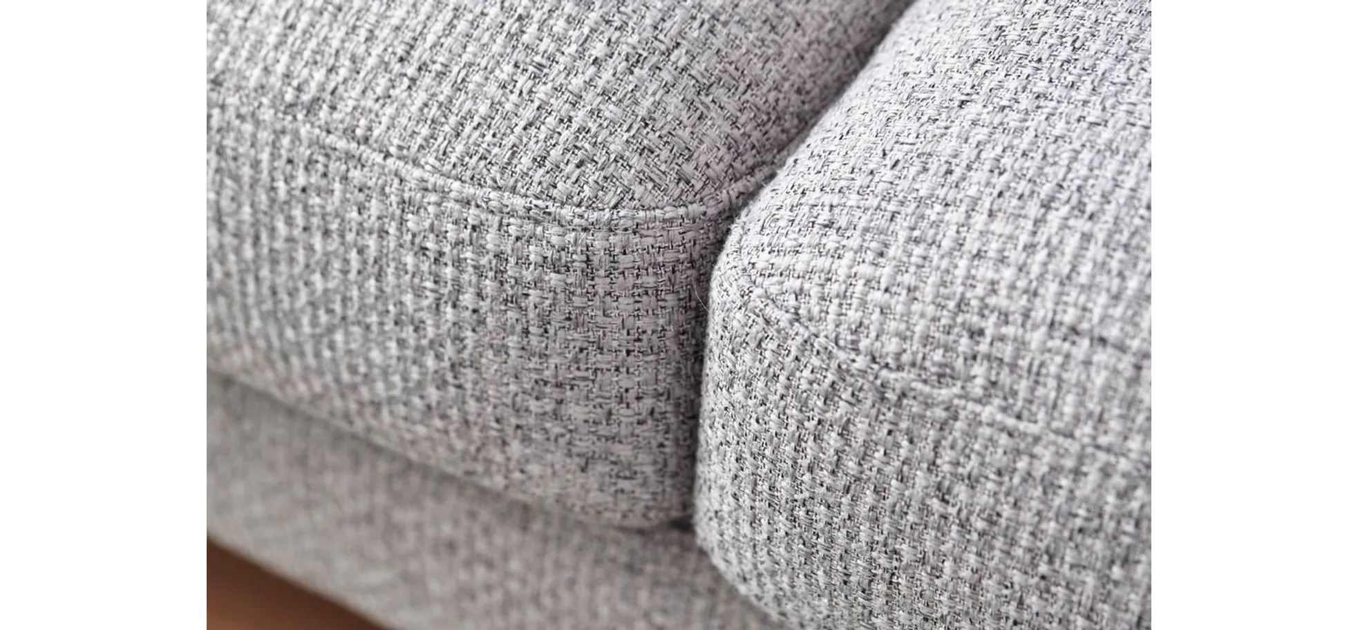 Ecksofa Oviedo - 2,5-Sitzer mit Ecke rechts, Stoff, Grau