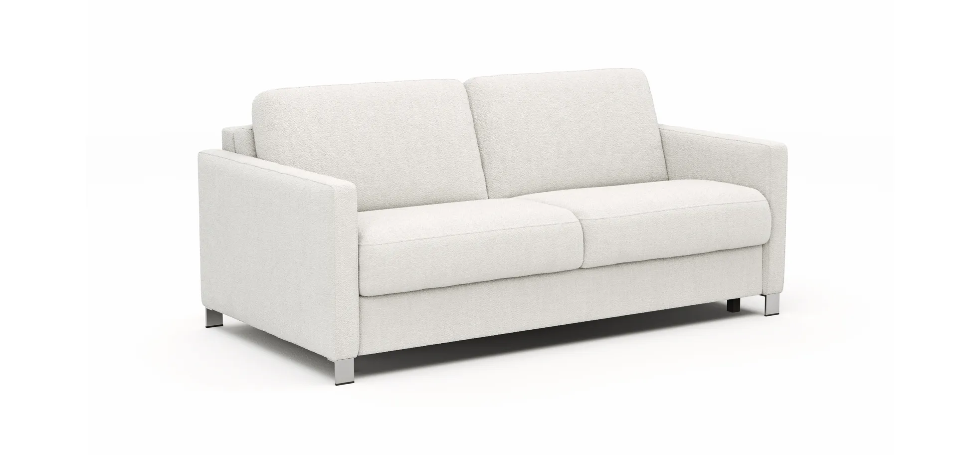 Sofa Nuoro - 2,5-Sitzer inkl. Schlaffunktion, Armlehne schmal, Stoff, Natur