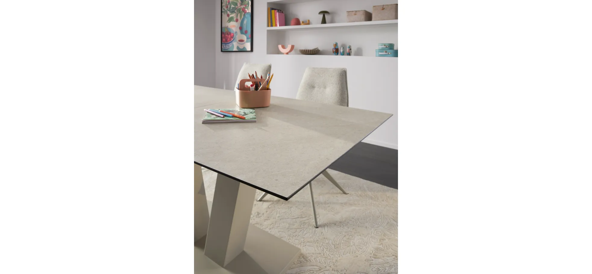 Esstisch Dinner - ausziehbar, LB ca. 160x 90 cm, HPL, Sand