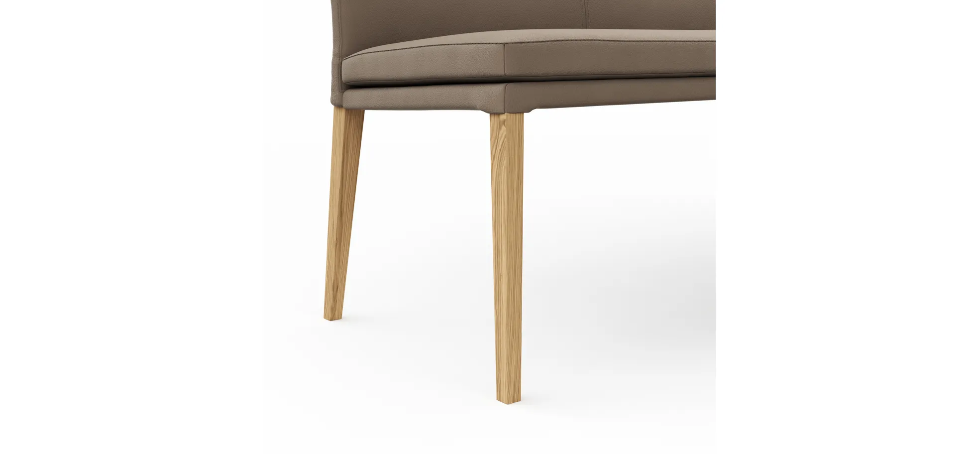 Polsterbank Tuma - Breite ca. 175 cm, Leder, Sand