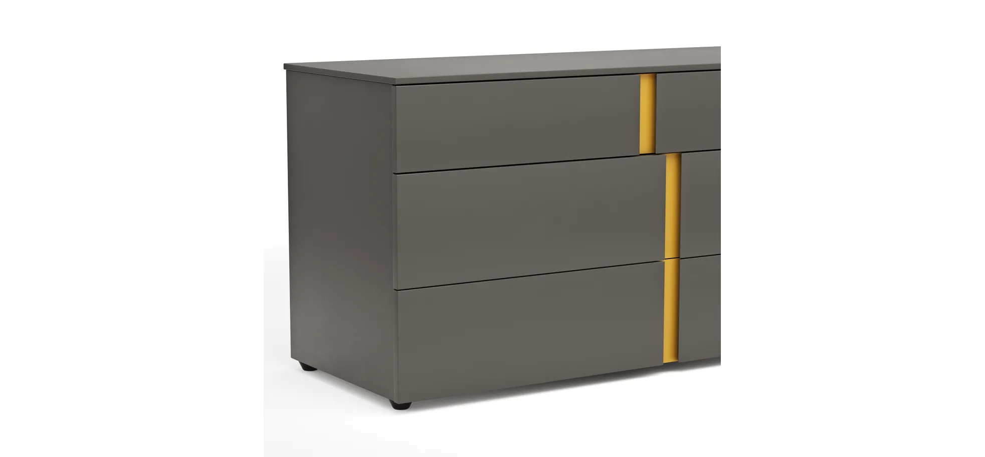 Kommode Loretto - BHT ca. 127x70x51 cm, Lack matt, Anthrazit