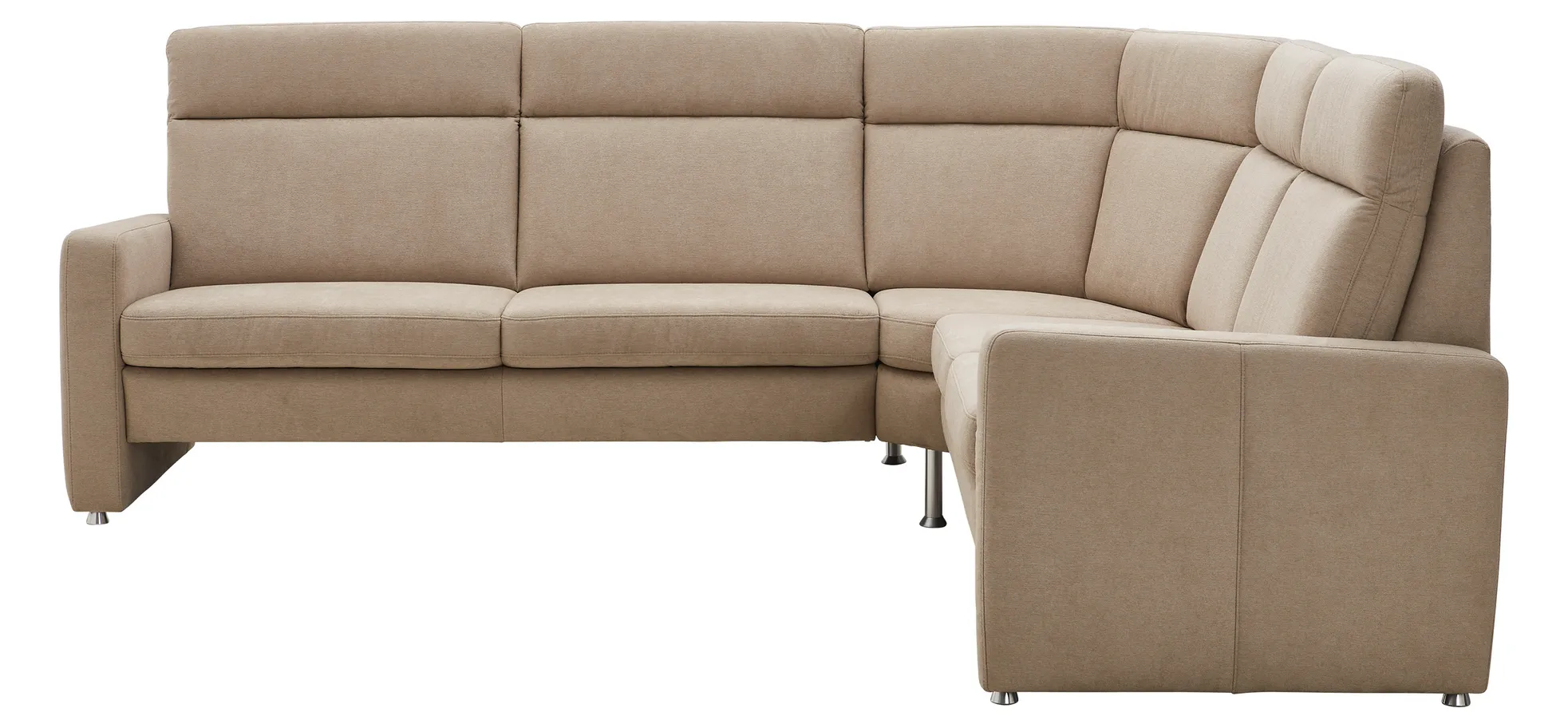 Ecksofa Arima - 2,5-Sitzer mit Ecke rechts, Stoff, Beige 103325