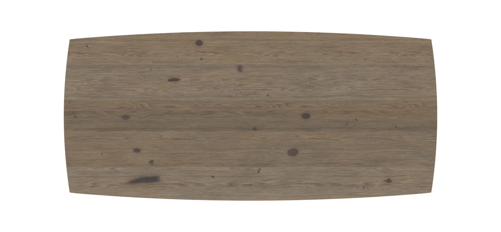 Esstisch 3100 - LB ca. 220x100 cm, Asteiche massiv, Geräuchert, Bianco, Stahlwange, Schwarz