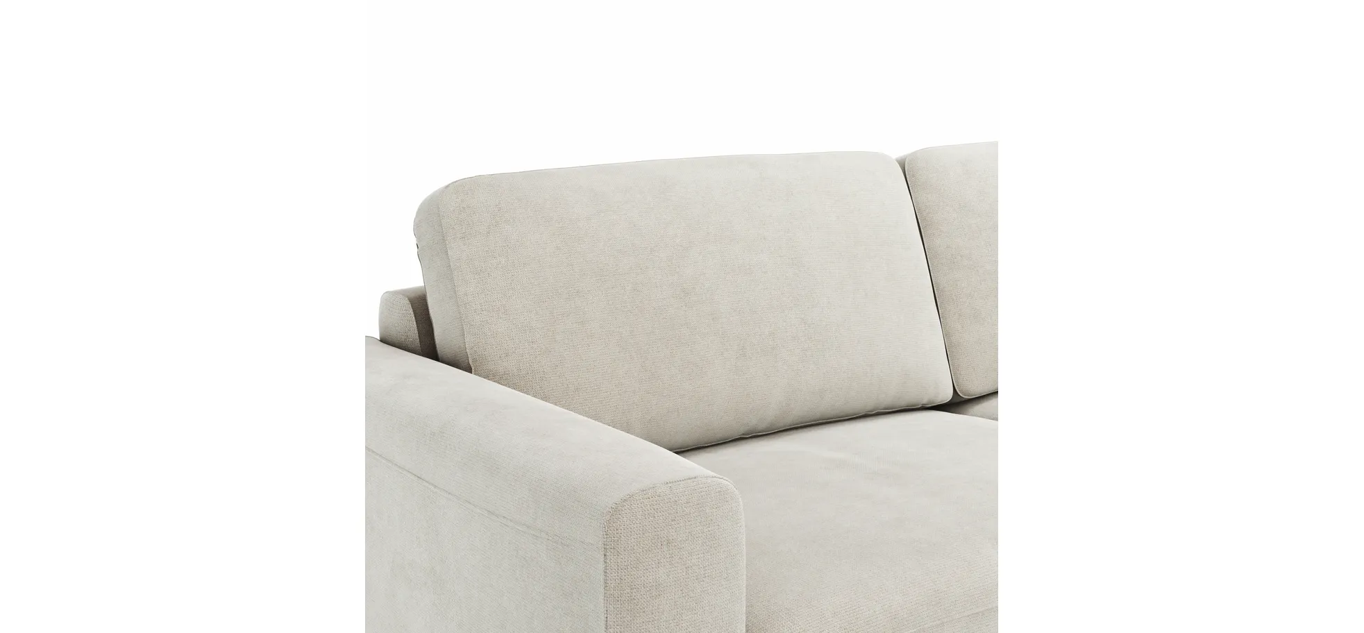 Sofa Oviedo - 3-Sitzer, Stoff, Natur
