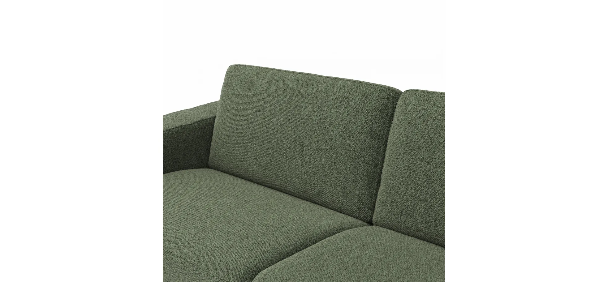 Sofa Nuoro - 3-Sitzer inkl. Schlaffunktion, Stoff, Olivgrün
