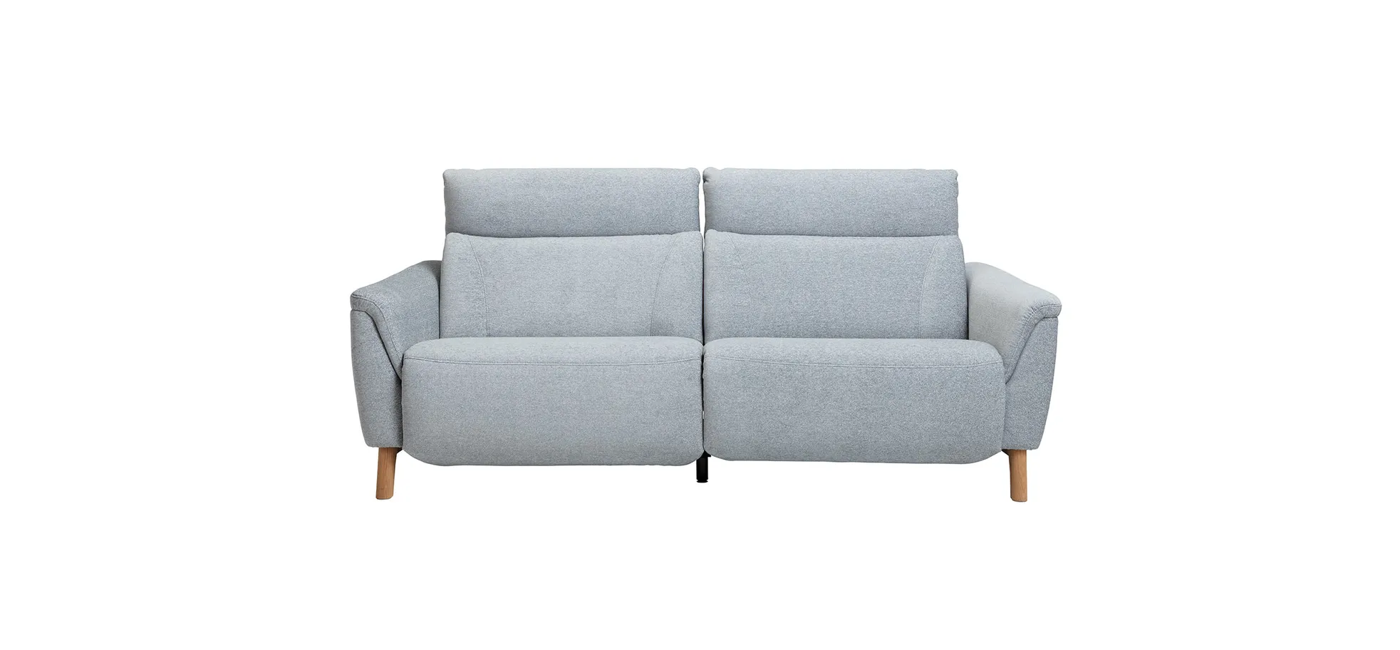 Sofa Nevin - 3-Sitzer, inkl. Relaxfunktion und Kopfteilverstellung (motorisch), Stoff, Silbergrau  9150517