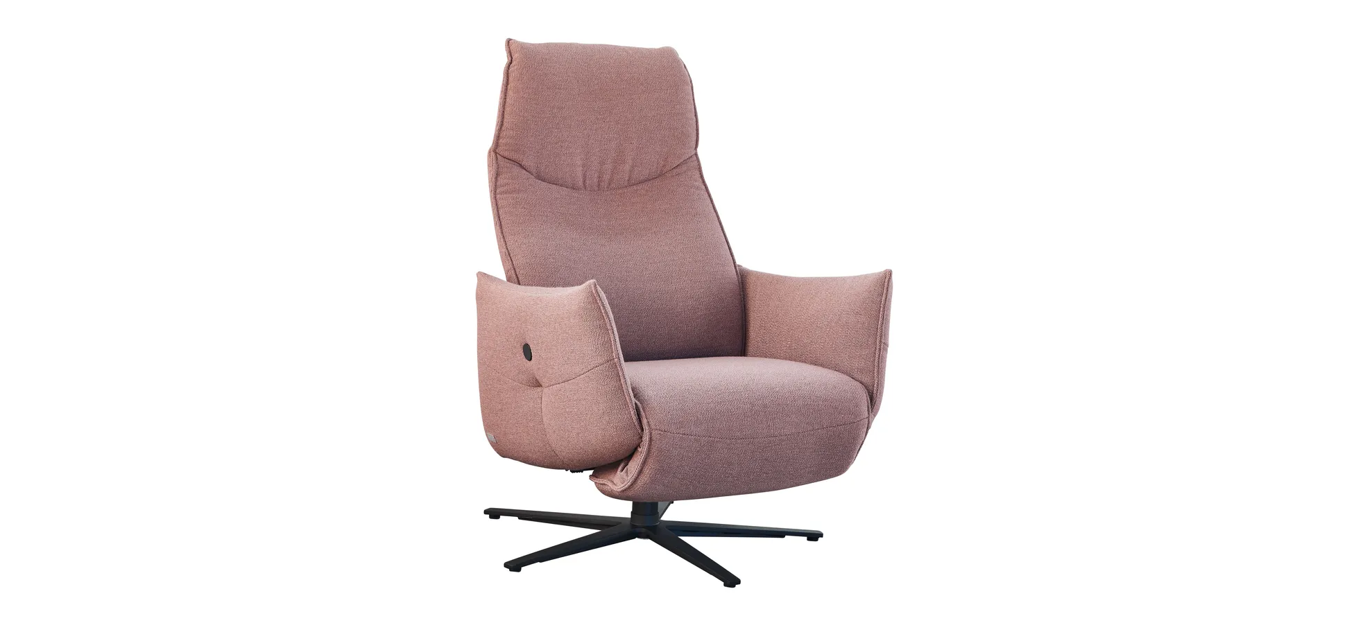 Relaxsessel Marsala - Relaxfunktion (motorisch), Stoff, Altrosa 123782