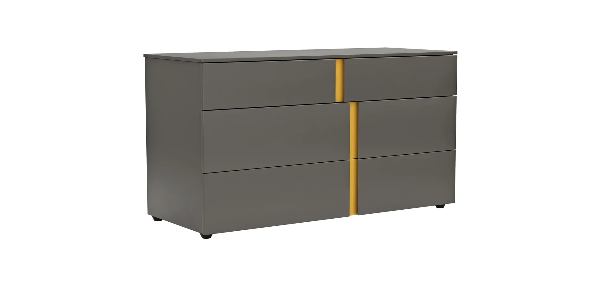 Kommode Loretto - BHT ca. 127x70x51 cm, Lack matt, Anthrazit 117585