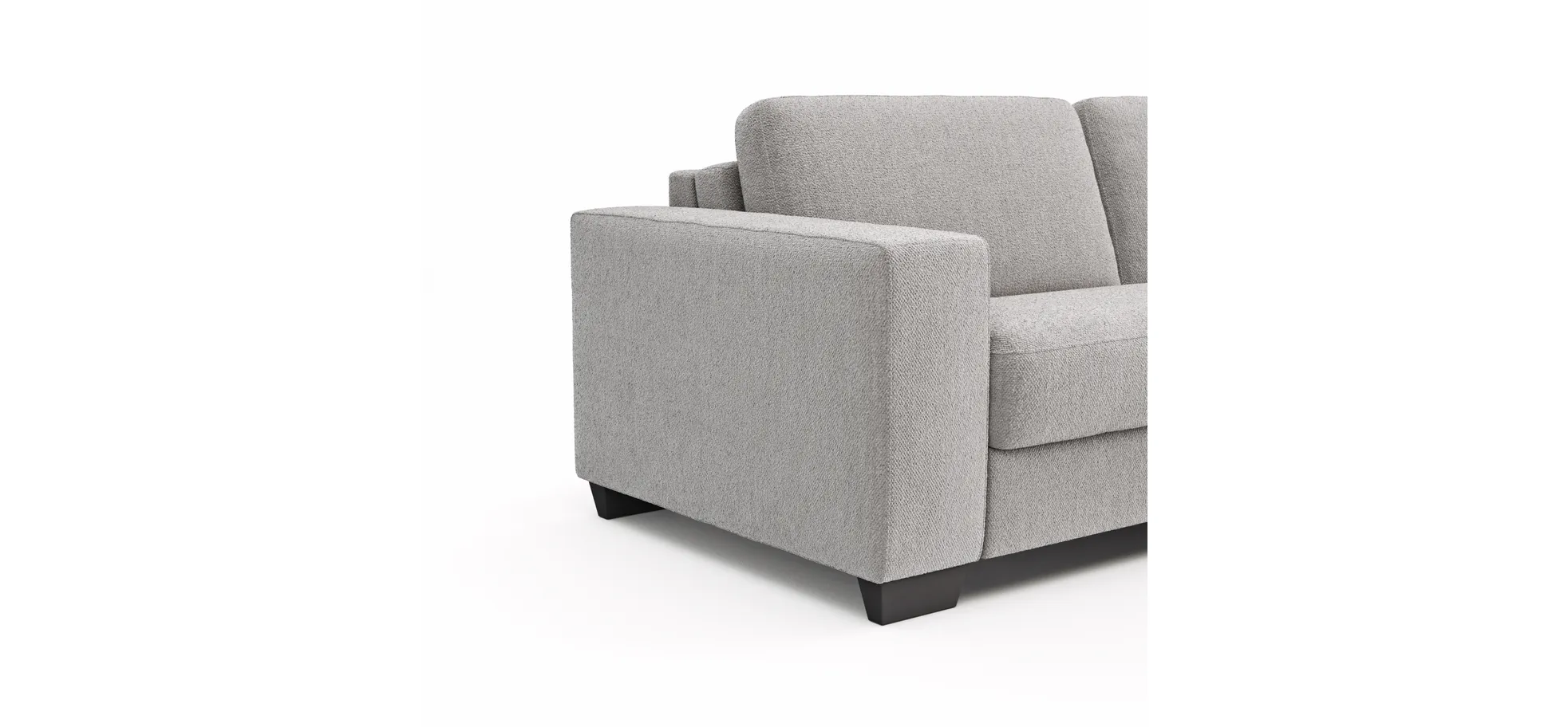 Sofa Nuoro - 3-Sitzer inkl. Schlaffunktion, Stoff, Grau