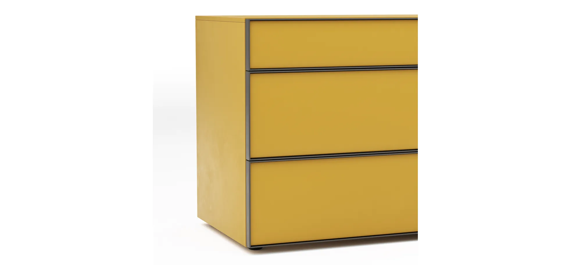 Kommode Loretto - BHT ca. 135x70x53 cm, Lack matt, Safrangelb