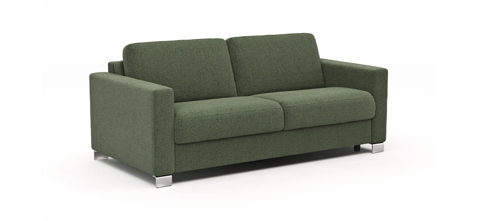 Sofa Nuoro - 2,5-Sitzer inkl. Schlaffunktion, Armlehne 1, Stoff, Olivgrün