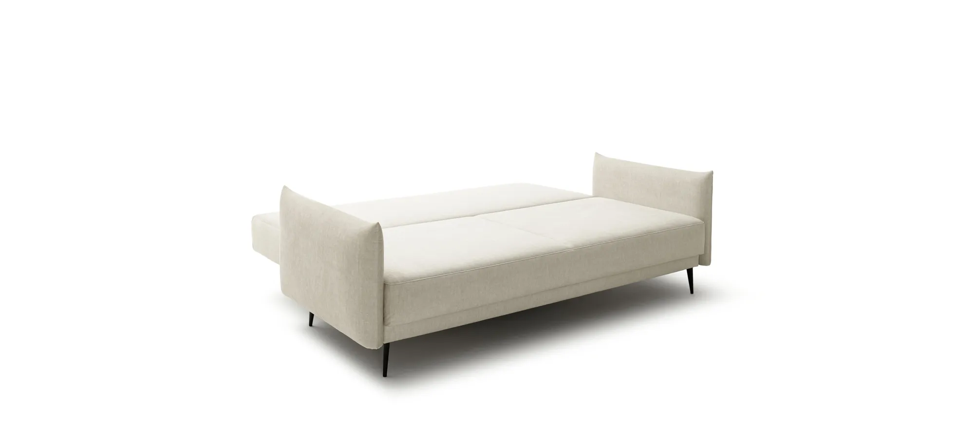 Schlafsofa Nettuno - 3-Sitzer, inkl. Schlaffunktion, Velour, Champagner