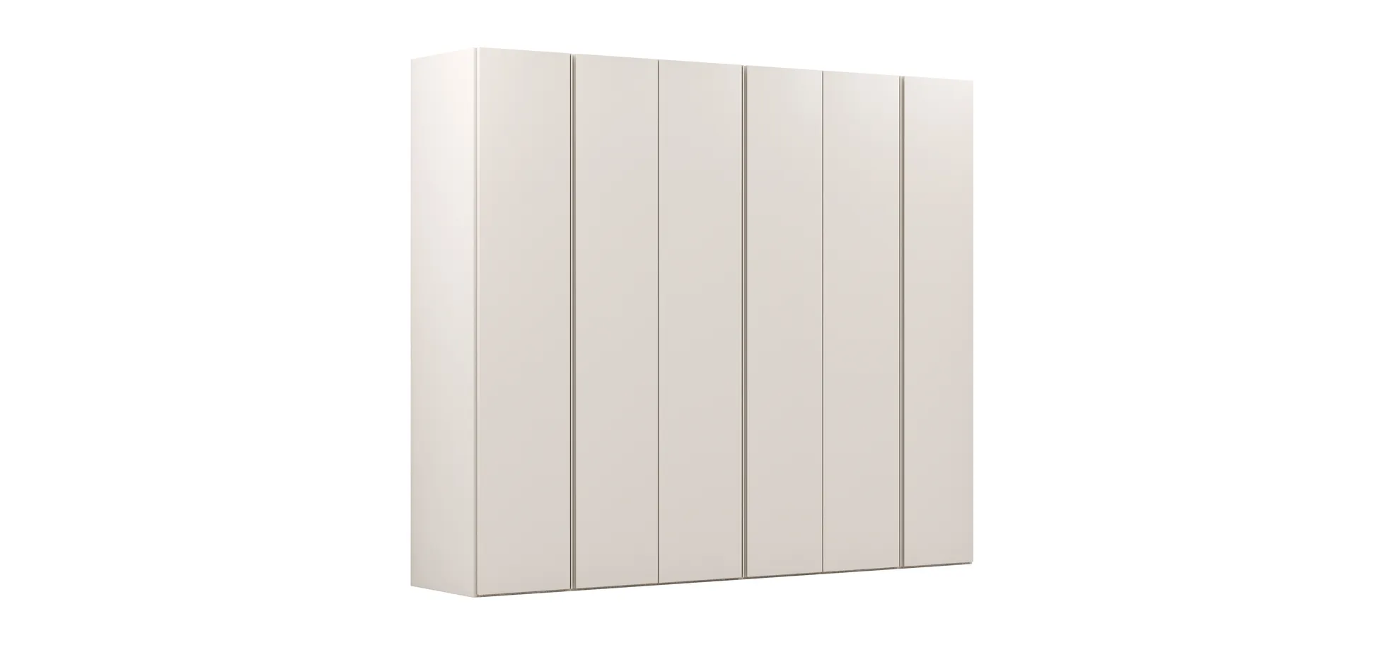 Drehtürenschrank Loretto - B ca. 280 cm, Melamin, Perlmutt 131019