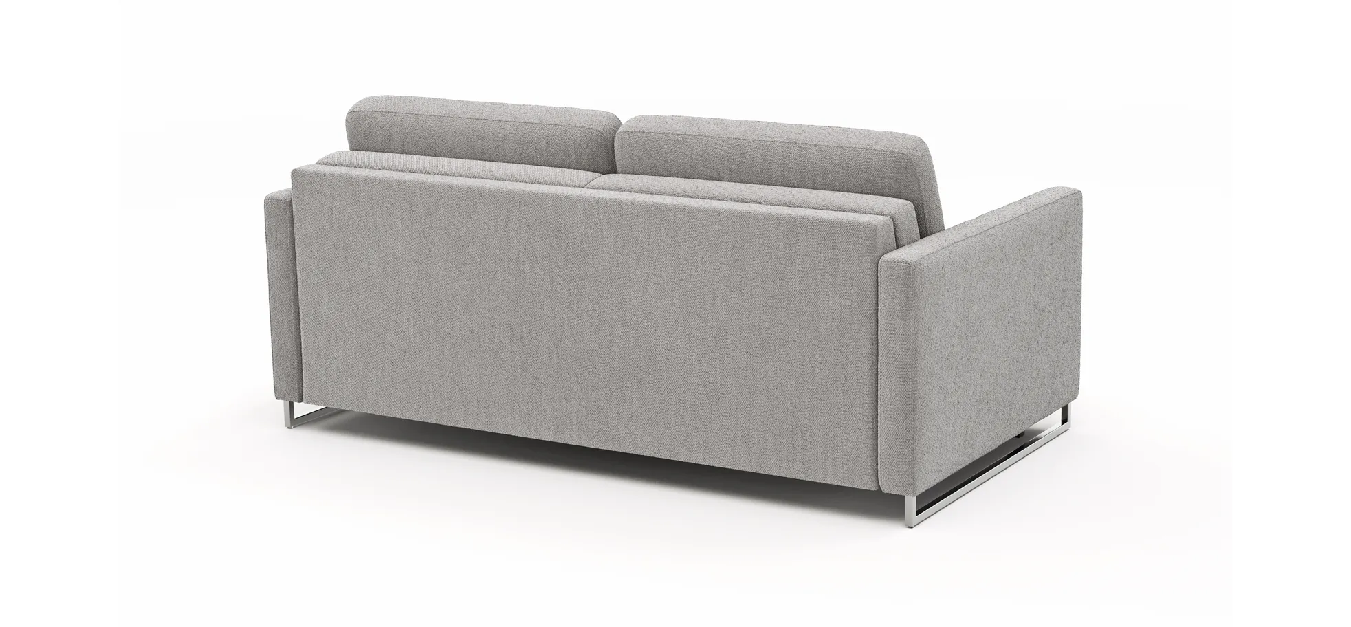 Sofa Nuoro - 2,5-Sitzer inkl. Schlaffunktion, Armlehne mit Kufe, Stoff, Grau