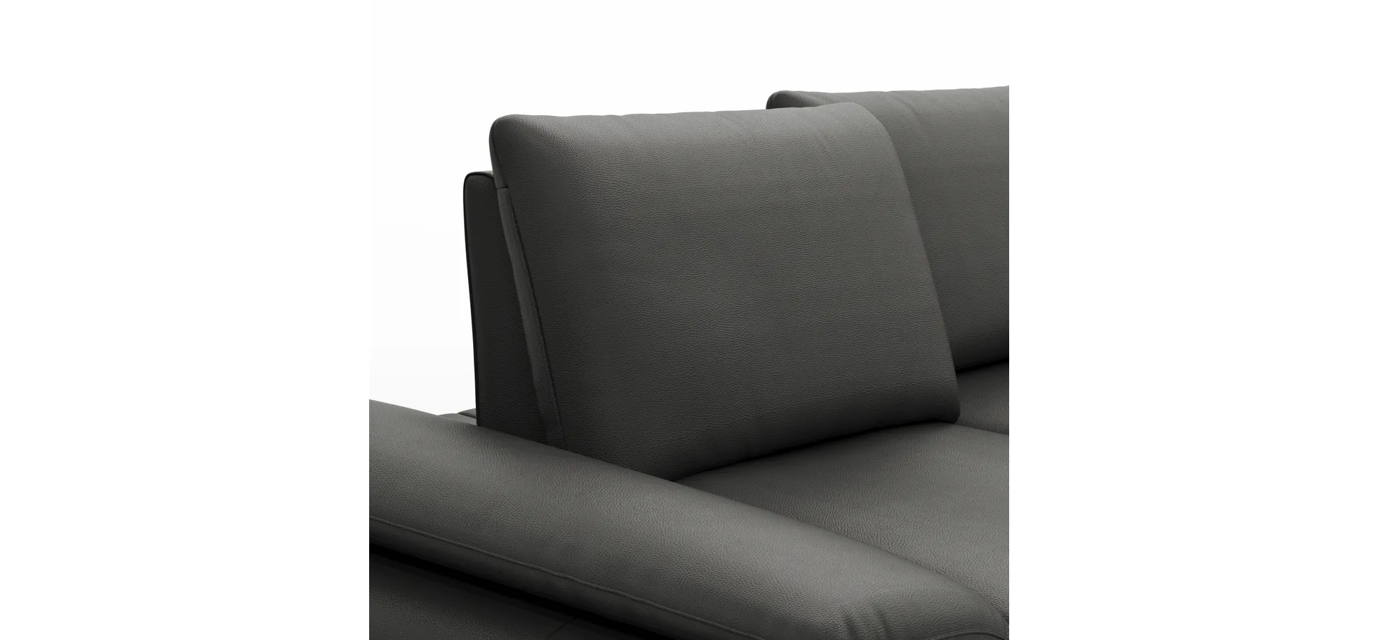Sofa Collina - 3-Sitzer, Leder, Schwarz