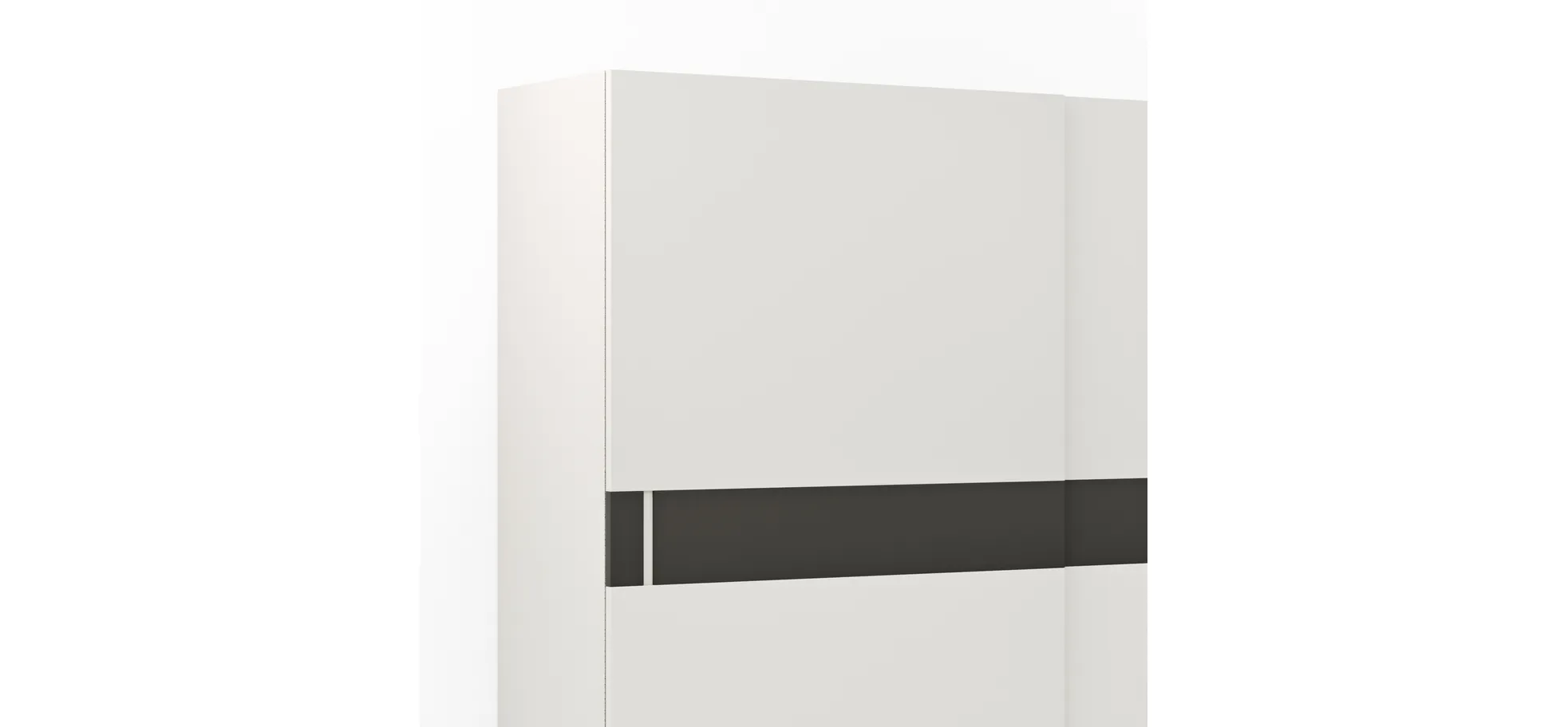 Schiebetürenschrank Loretto - B ca. 280 cm, Lack matt, Weiß