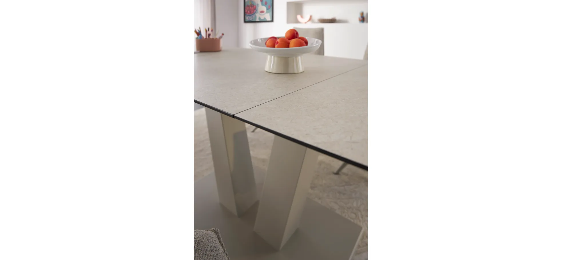 Esstisch Dinner - ausziehbar, LB ca. 160x 90 cm, HPL, Sand