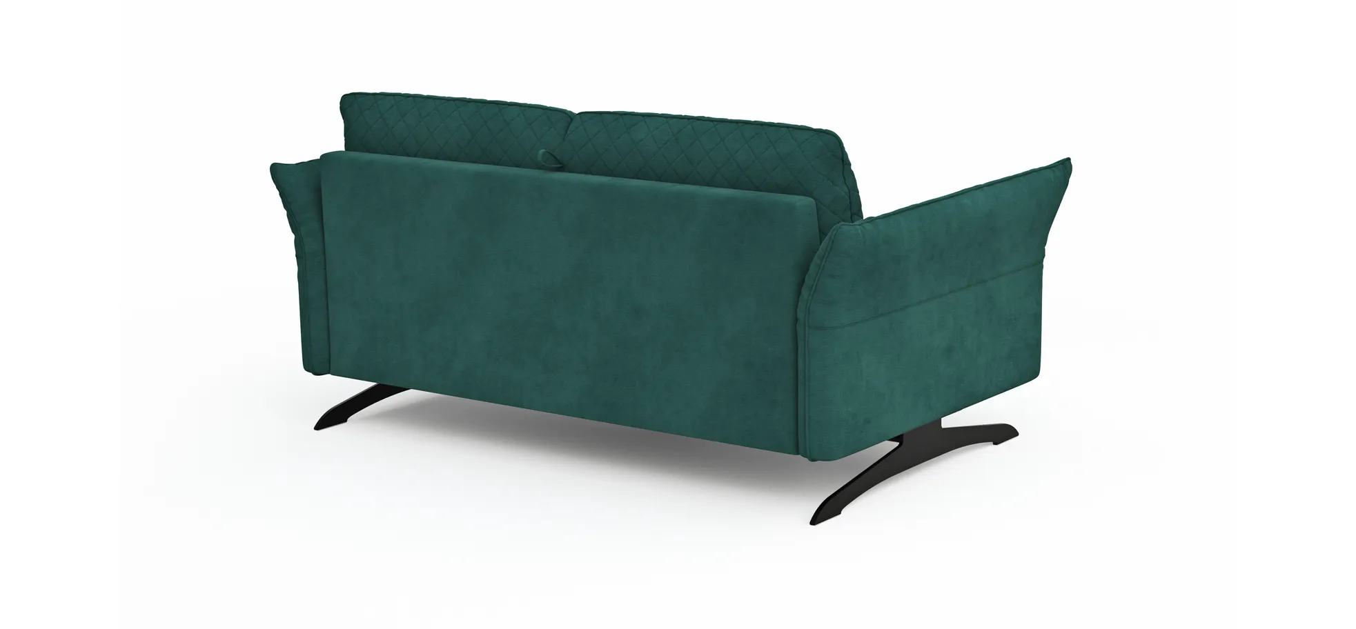 Sofa Melida - 2,5-Sitzer inkl. Schlaffunktion, Stoff, Smaragd