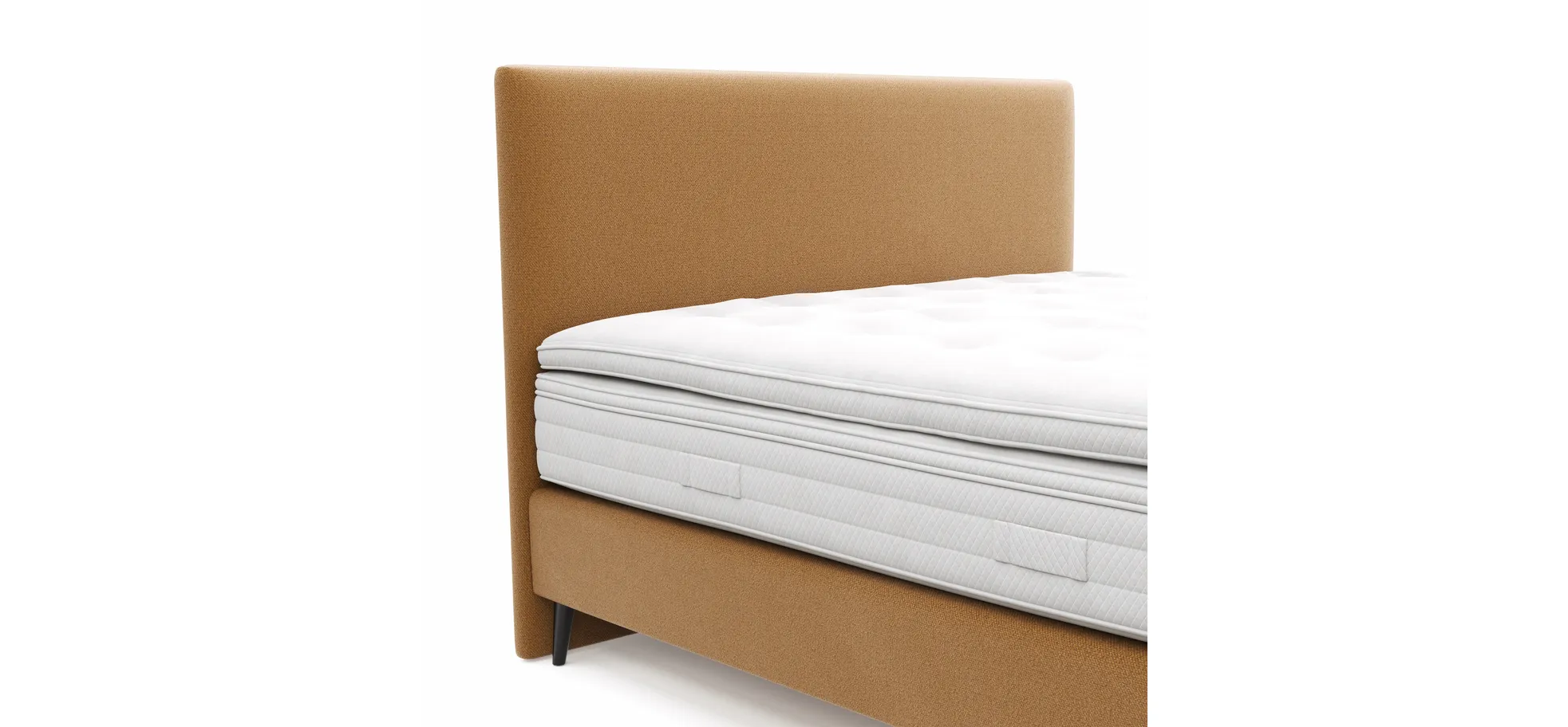 Boxspringbett Navelli 2 - Liegefläche ca. 180x200 cm, Stoff, Kurkuma