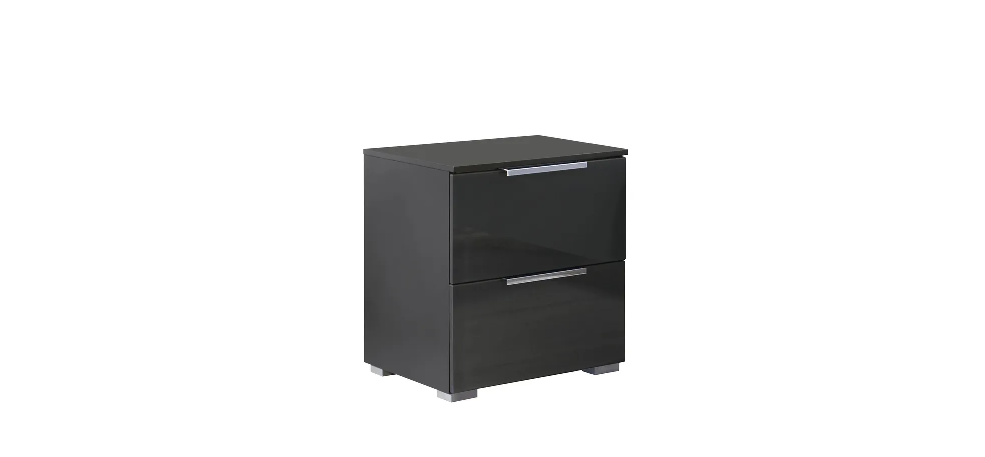 Nachttisch - B. ca. 40 cm,  Farbglas Basalt
