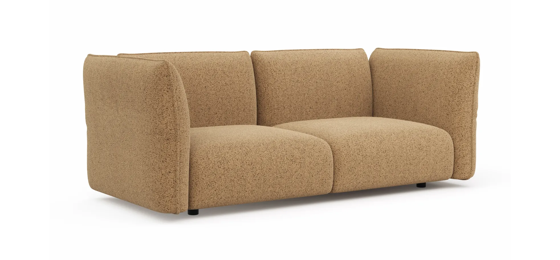 Sofa Motone - 3-Sitzer, Stoff, Kurkuma