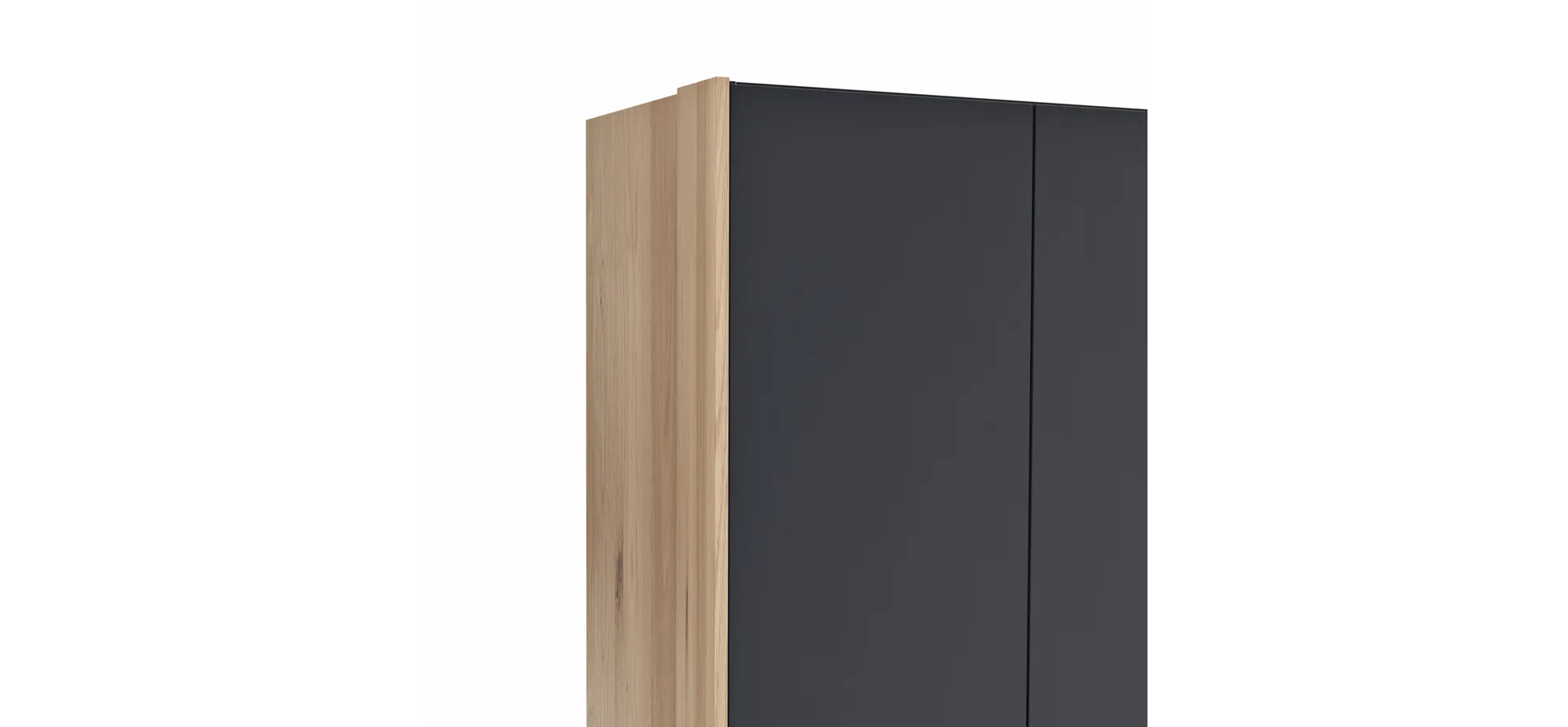 Drehtürenschrank Viana - B ca. 303cm, Lack, Anthrazit