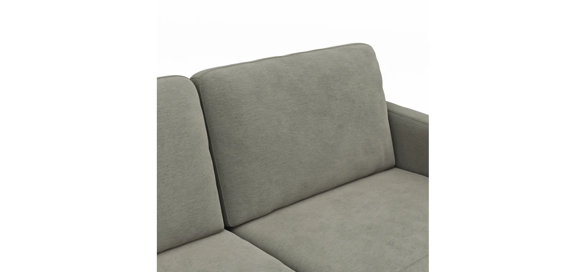 Wohnlandschaft Enna - Ecke links, 2,5-Sitzer, Longchair rechts, Stoff, Grau