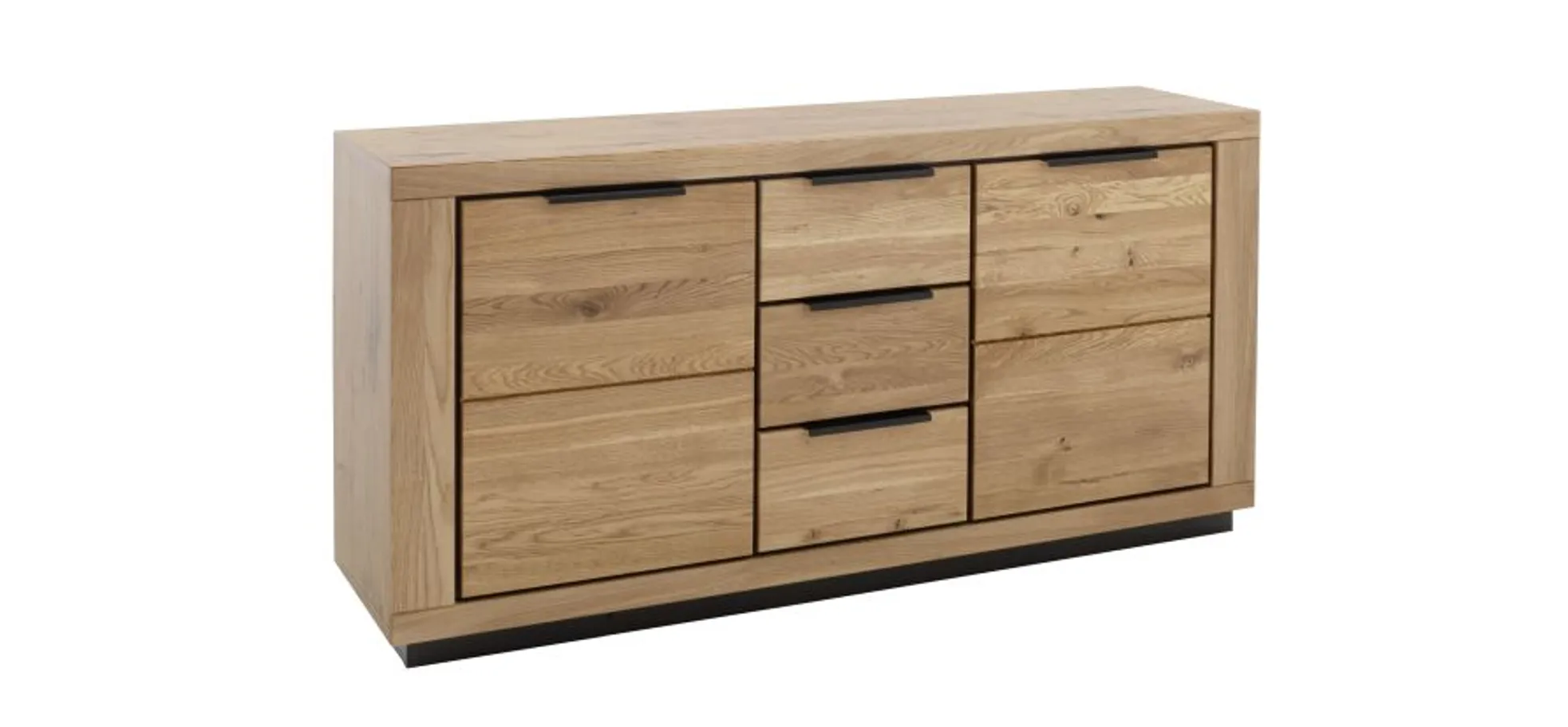 Sideboard - B ca. 163 cm, Wildeiche massiv geölt