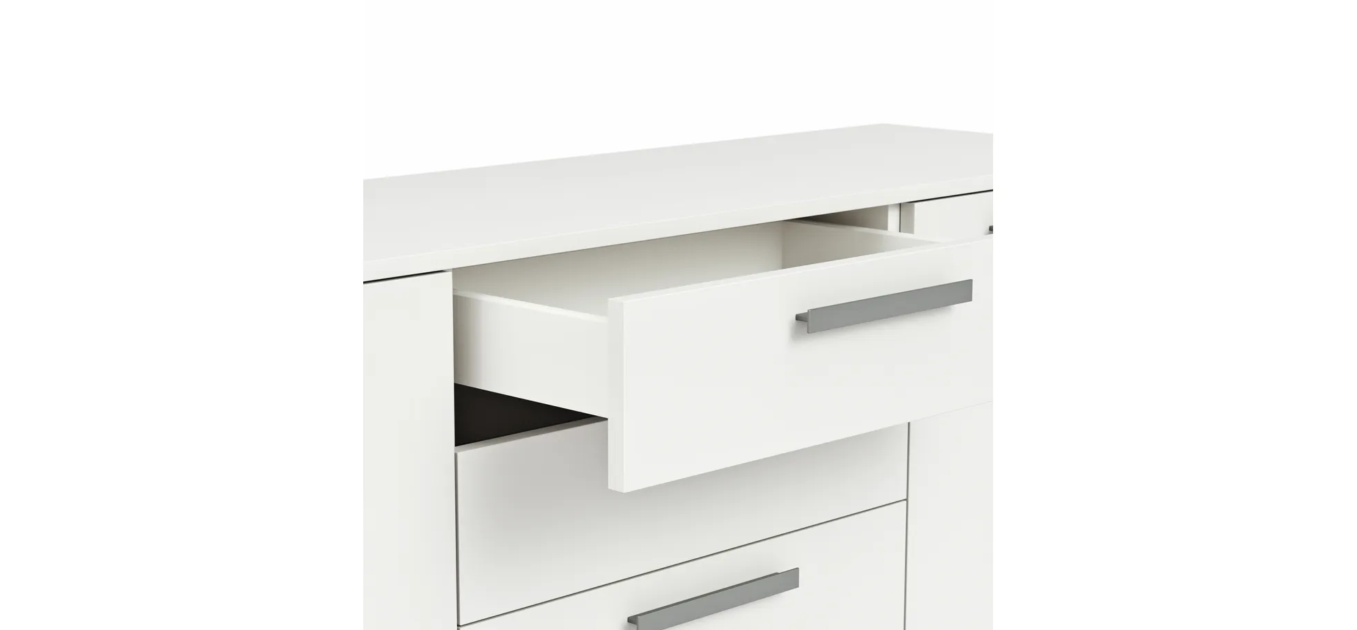 Kommode Viana - Holzwerkstoff, Weiß