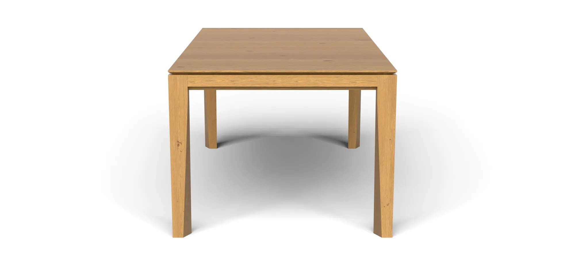 Esstisch 3400 - ausziehbar, LB ca. 200x100 cm, Asteiche massiv, Geölt, Gedrehter Fuss