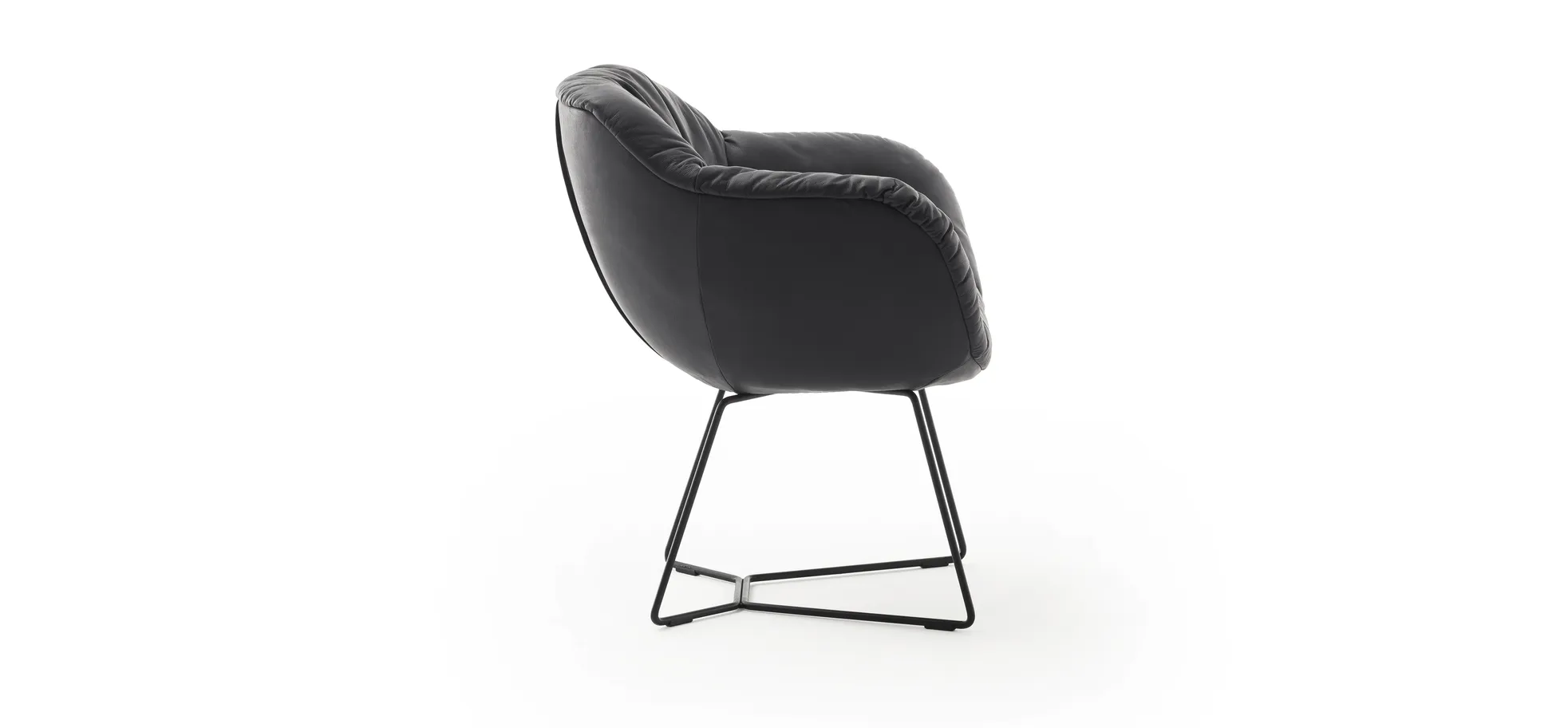 Dinnerchair Sevano - Leder, Anthrazit