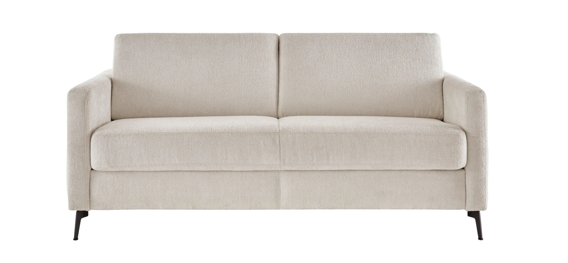 Schlafsofa Laredo - 2,5-Sitzer inkl. Schlaffunktion und Armlehne klappbar, Stoff, Offwhite 3028543