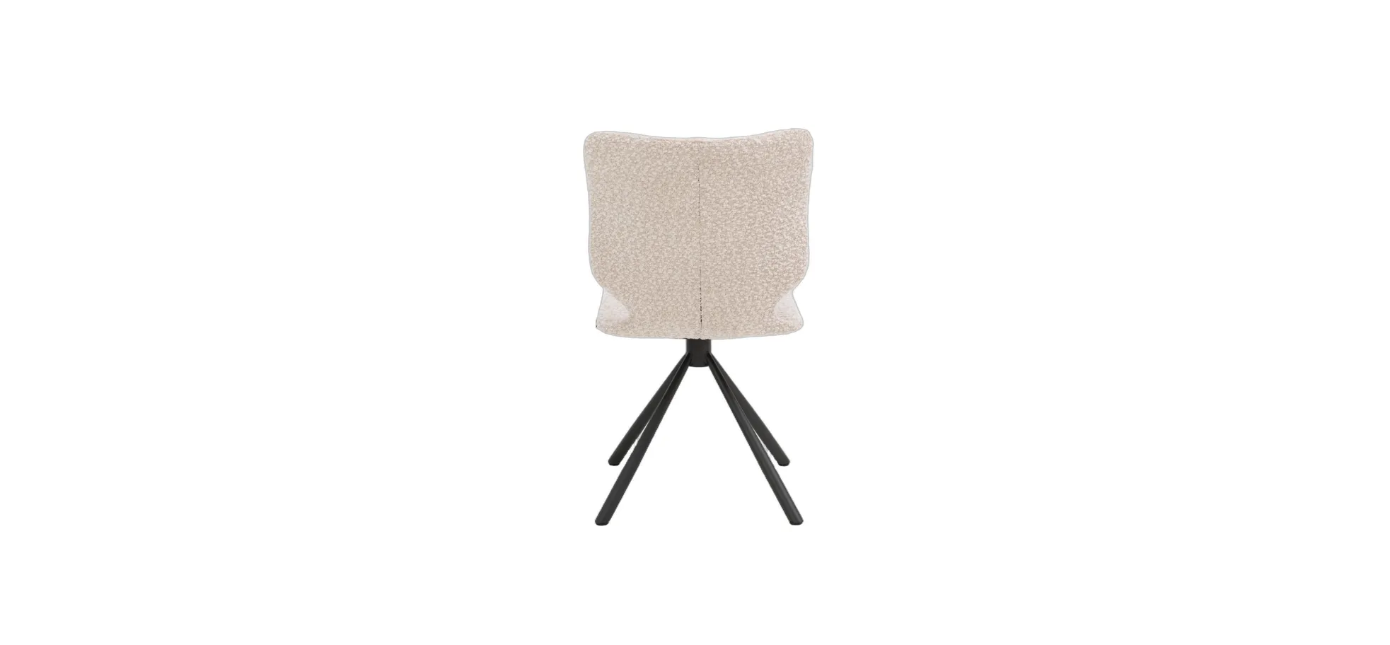 Stuhl Cupi - Stativ, Stoff, Ecru