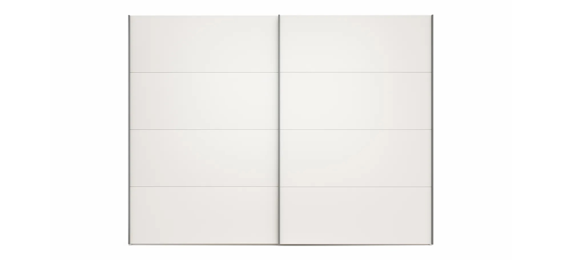 Schwebetürenschrank Viana - B ca. 301 cm, Lack, Weiß