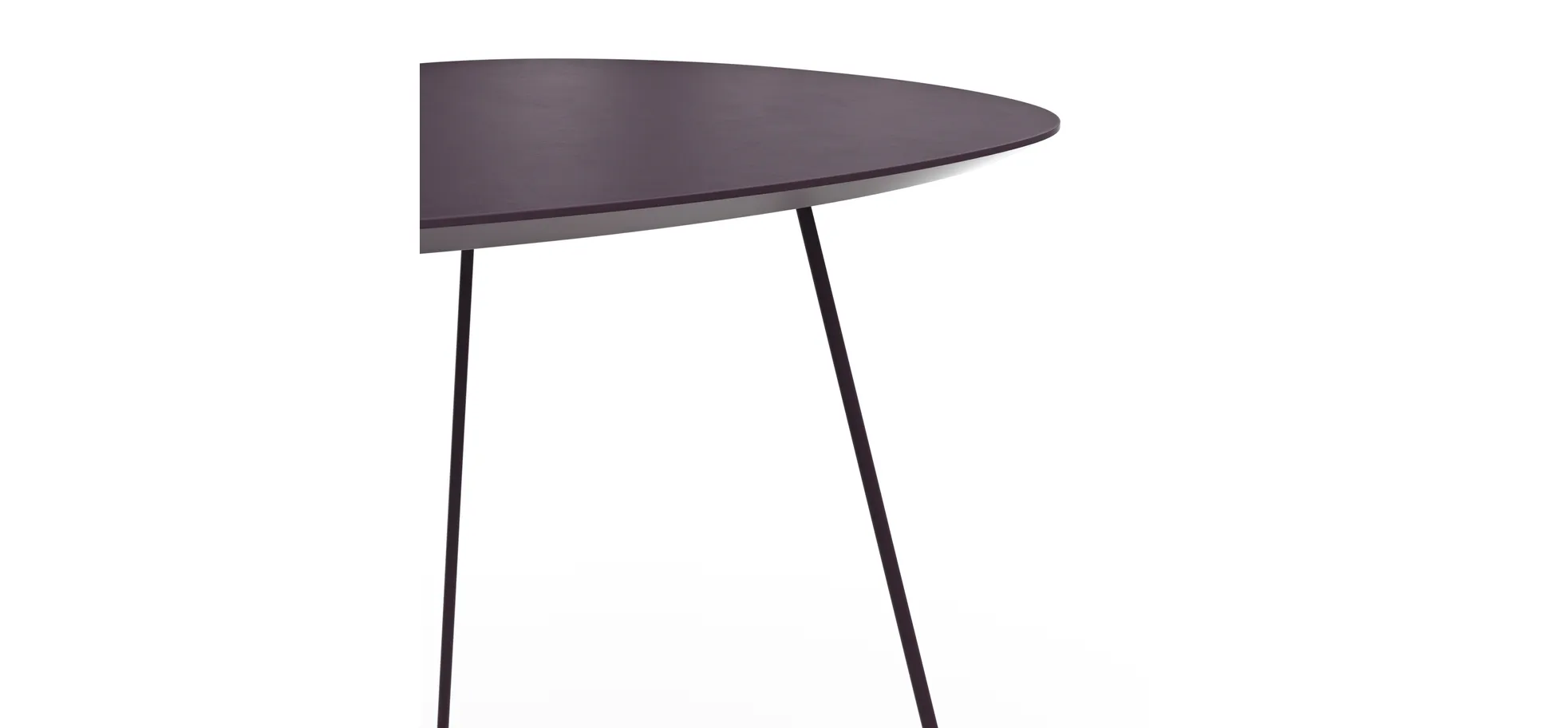 Ecktisch Fano - LBH ca. 59x50x55 cm, Fenix, Aubergine