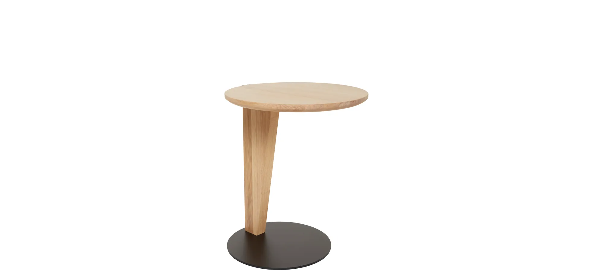 Beistelltisch Cono - DH ca. 42x51 cm, Eiche massiv, Bianco 9150991