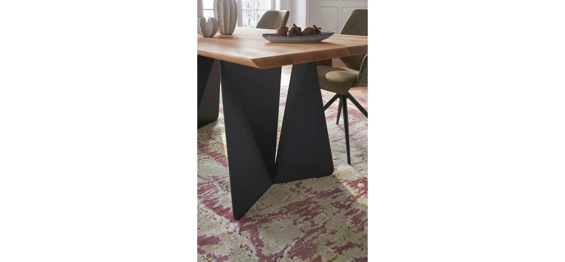 Esstisch Cinque Passi - LB ca. 240x95 cm, Asteiche massiv natur