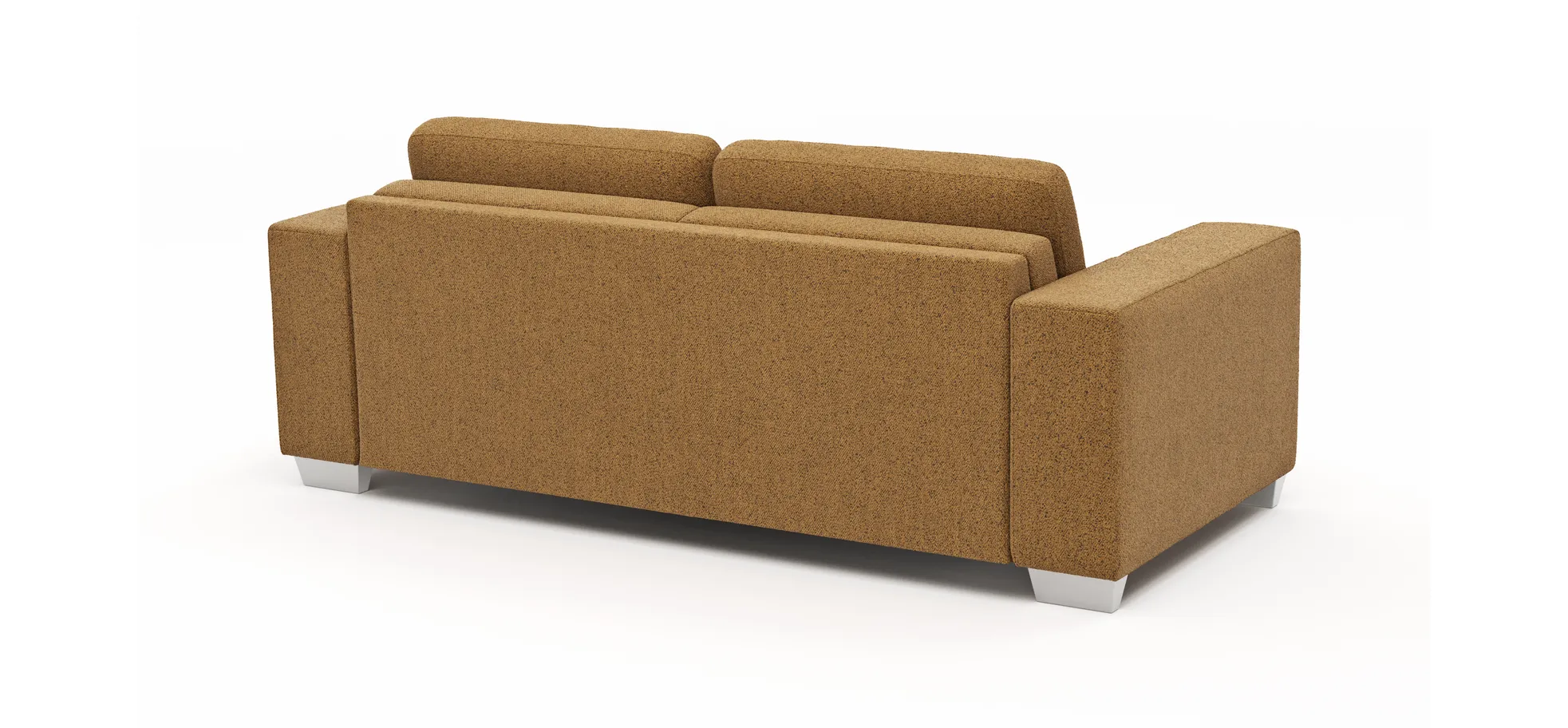 Sofa Nuoro - 2,5-Sitzer inkl. Schlaffunktion, Armlehne breit, Stoff, Cognac