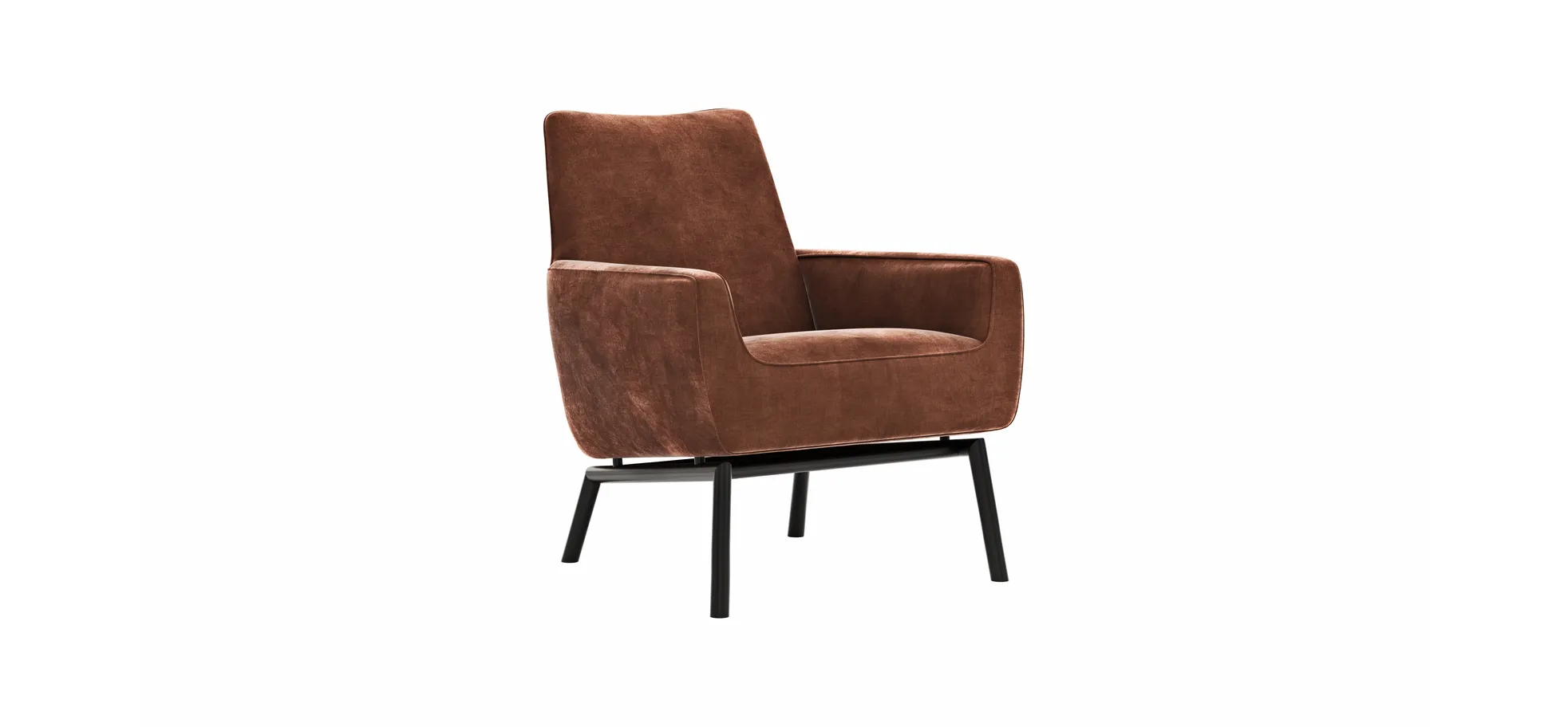 Sessel Matina - Größe L, Velour, Kupfer 118998