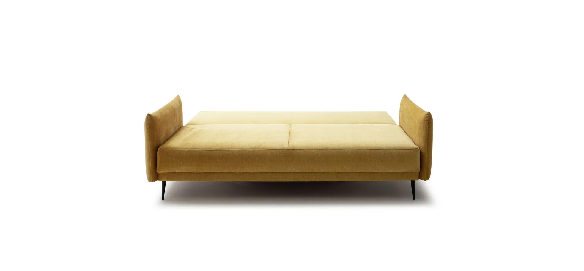 Schlafsofa Nettuno - 3-Sitzer, inkl. Schlaffunktion, Velour, Senfgelb