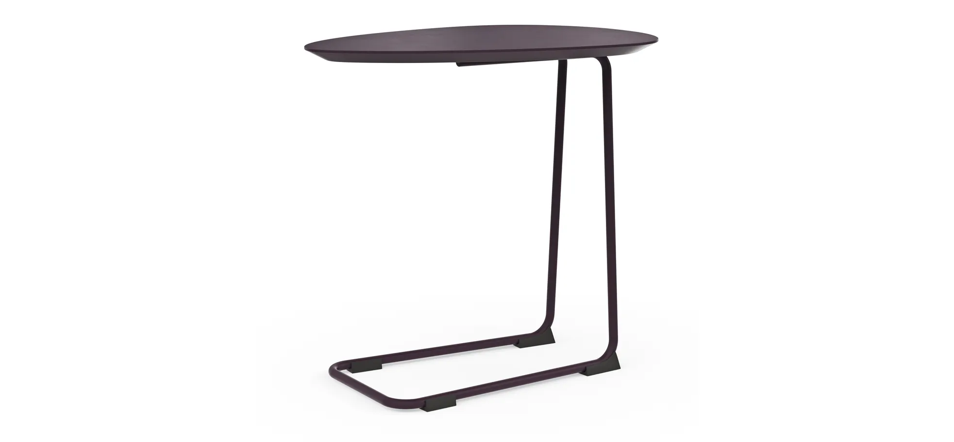Sofatisch Fano - LBH ca. 57x39x54 cm, Fenix, Aubergine