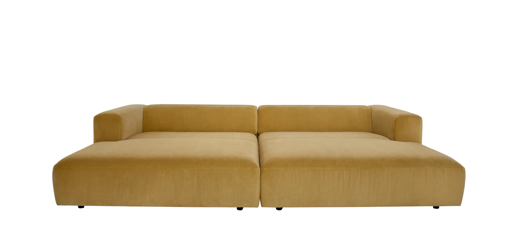 Megasofa Caruso - Velour, Senfgelb 3026141