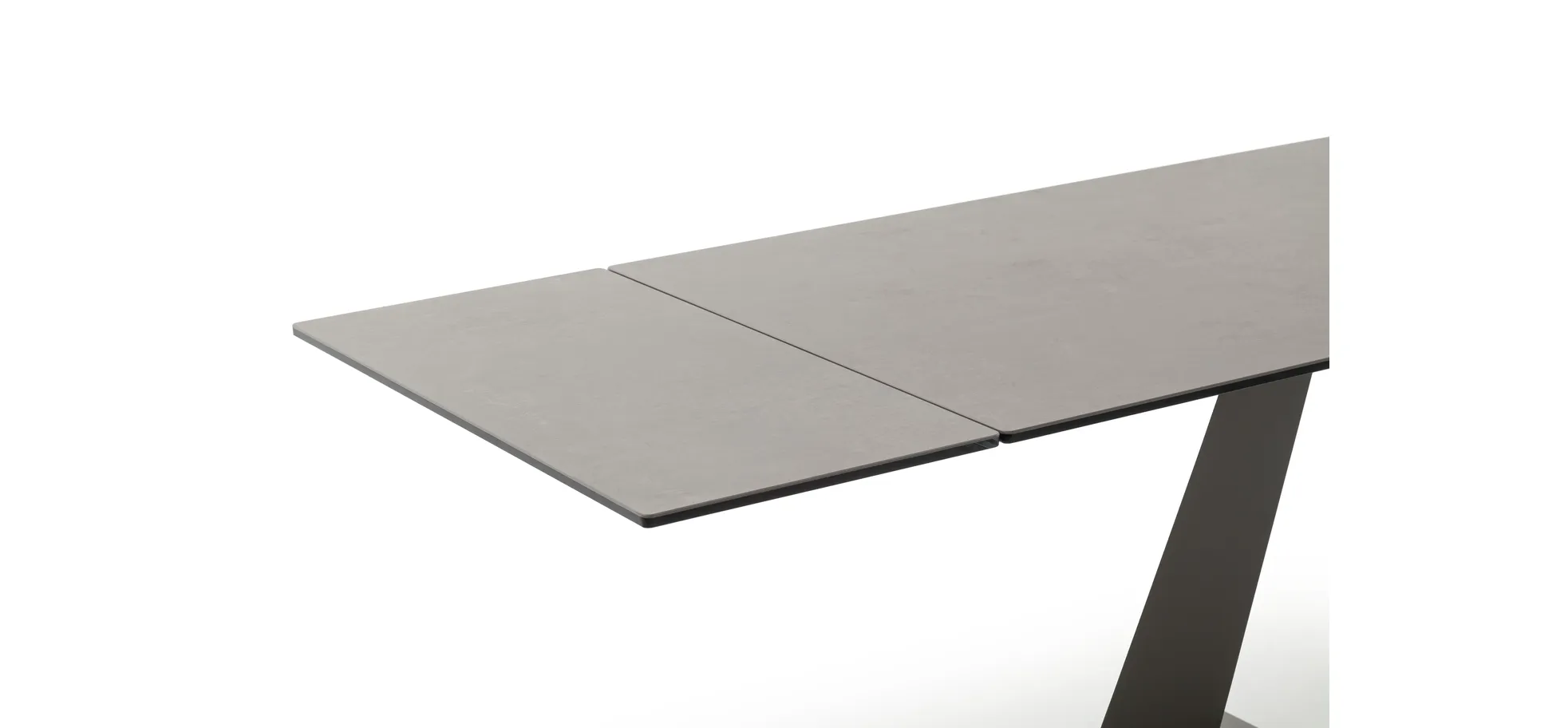 Esstisch Iseo - LB ca. 140x80 cm, ausziehbar, Keramik, Grau