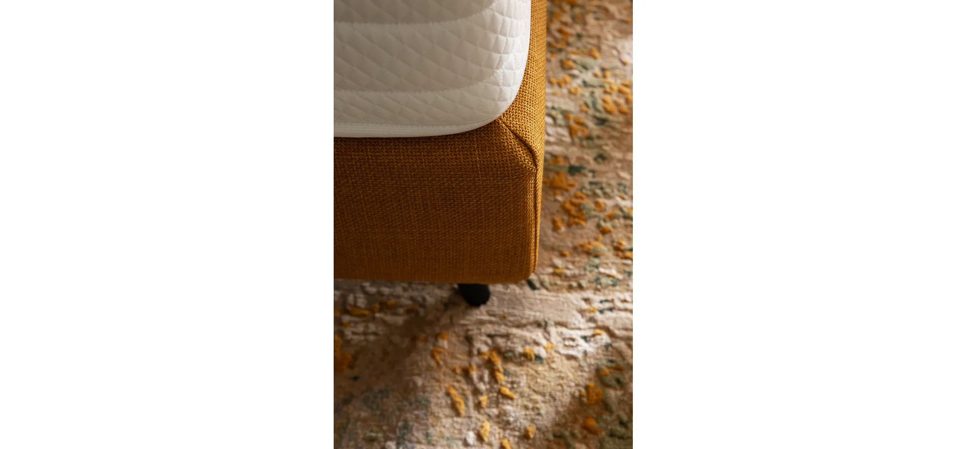 Boxspringbett Navelli 2 - Liegefläche ca. 180x200 cm, Stoff, Kurkuma