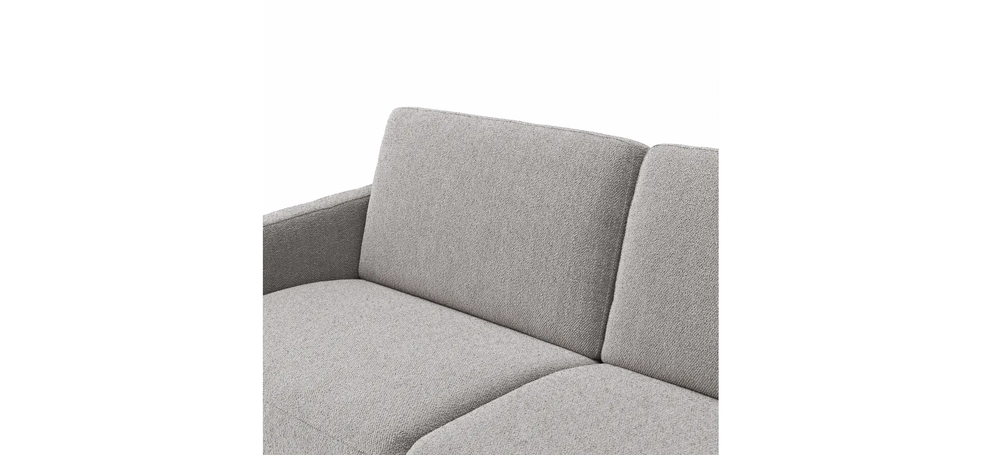 Sofa Nuoro - 2,5-Sitzer inkl. Schlaffunktion, Armlehne schmal, Stoff, Grau