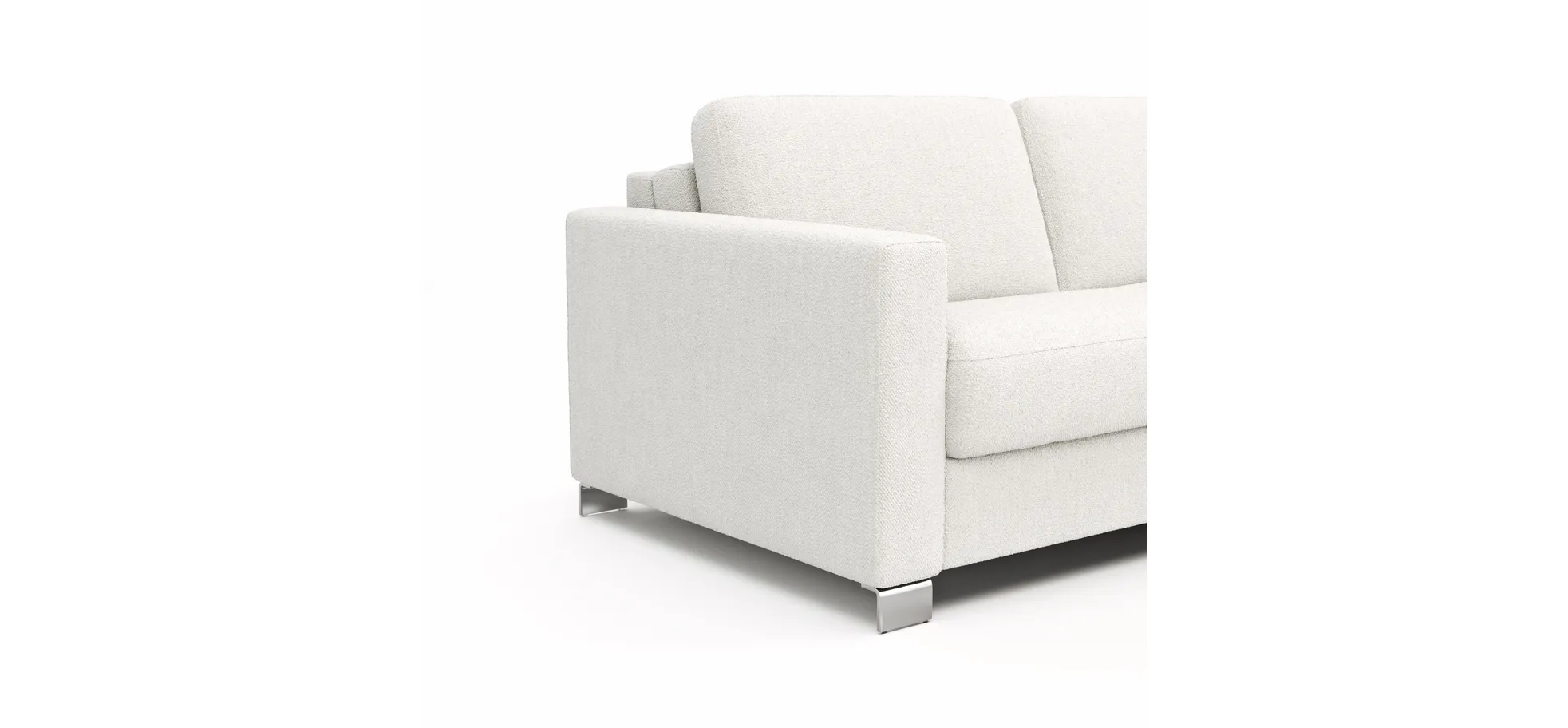 Sofa Nuoro - 2,5-Sitzer inkl. Schlaffunktion, Armlehne 1, Stoff, Natur