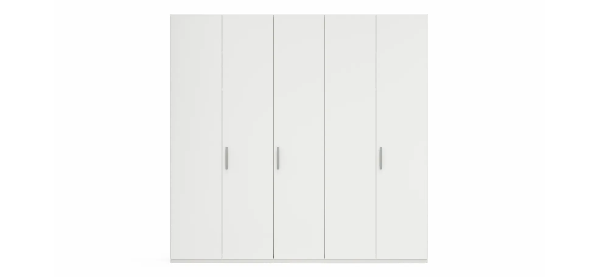 Drehtürenschrank Viana - B. ca. 250 cm, Lack, Weiß