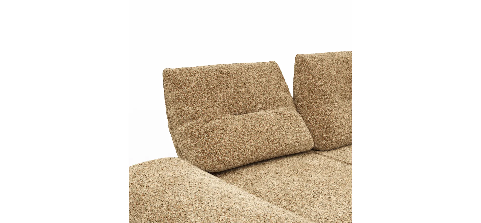 Sofa Lucero 2.0 - 2,5-Sitzer inkl. Rückenlehne verstellbar, Stoff, Cognac